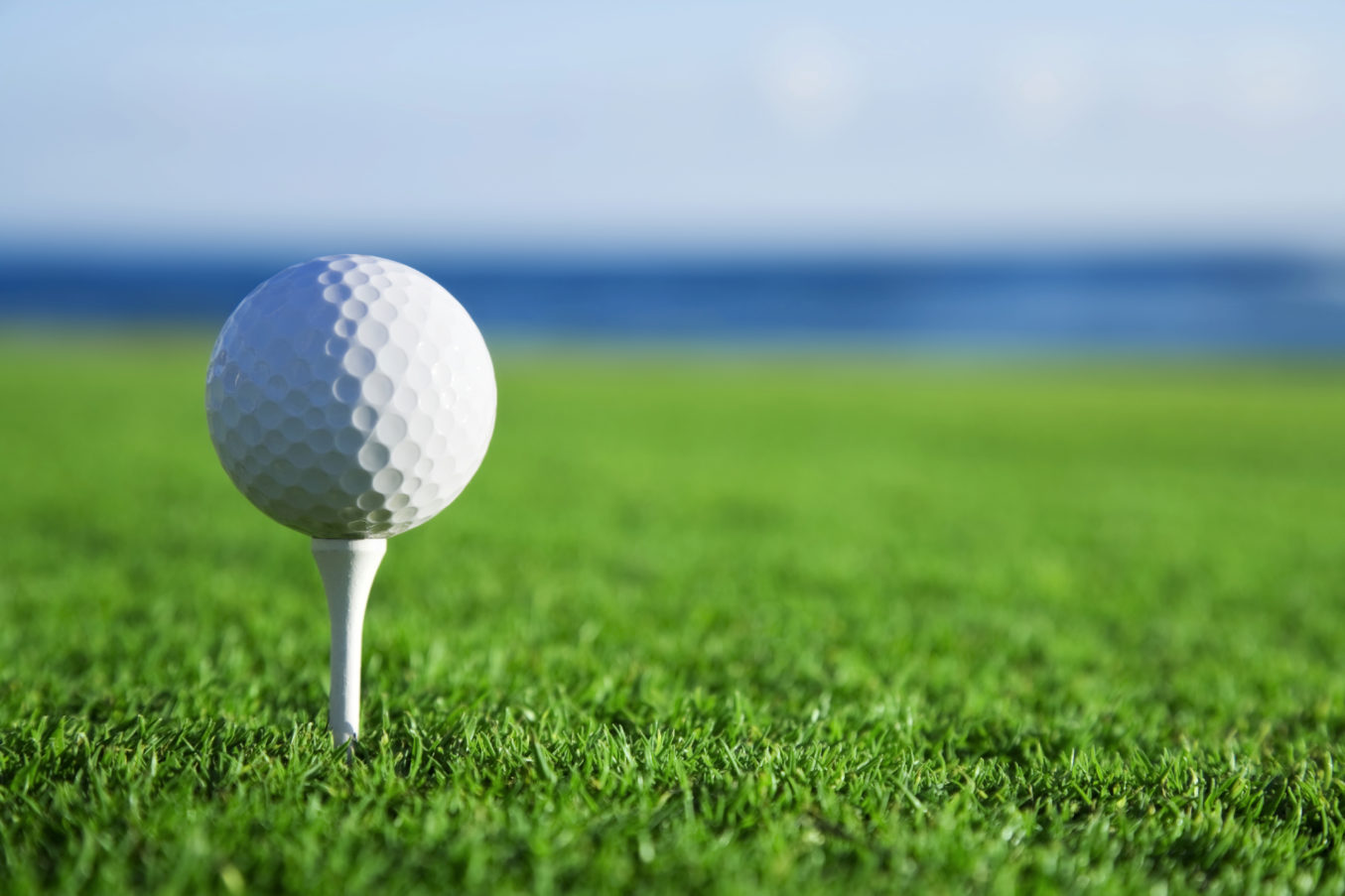 Golf Event Golf Ball on Tee Green Grass A2Z Business Systems, San Fransisco, CA, Sharp, Dahle, Dealer, Reseller