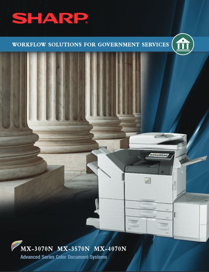 Color Advanced Series Government Brochure, Sharp, A2Z Business Systems, San Fransisco, CA, Sharp, Dahle, Dealer, Reseller