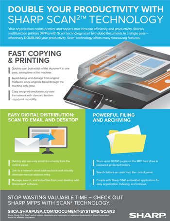 Scan 2 Infographic Cover, Sharp, A2Z Business Systems, San Fransisco, CA, Sharp, Dahle, Dealer, Reseller