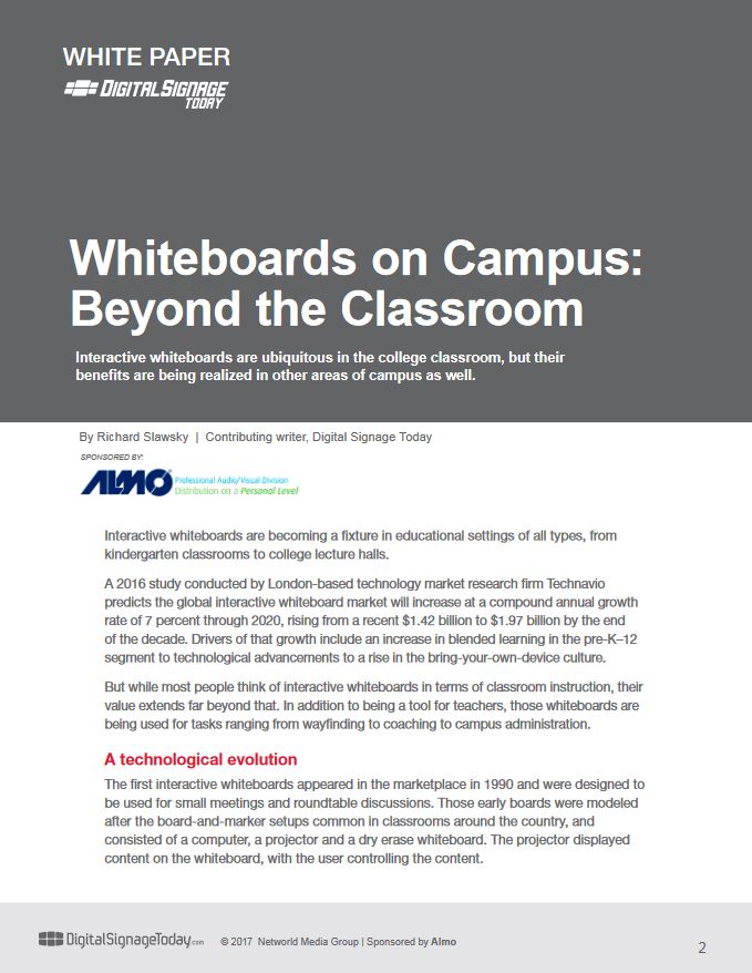 Whiteboards On Campus Beyond The Classroom White Paper, Sharp, A2Z Business Systems, San Fransisco, CA, Sharp, Dahle, Dealer, Reseller